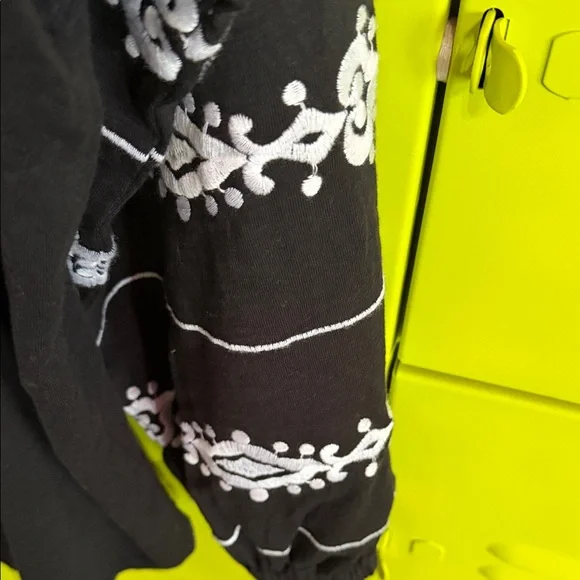 Belle by Kim Gravel Black and White Embroidered Blouse - Picture 3 of 5